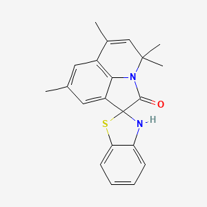 molecular formula C21H20N2OS B4142067 4',4',6',8'-tetramethyl-3H,4'H-spiro[1,3-benzothiazole-2,1'-pyrrolo[3,2,1-ij]quinolin]-2'-one 