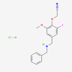 molecular formula C17H18ClIN2O2 B4142087 {4-[(benzylamino)methyl]-2-iodo-6-methoxyphenoxy}acetonitrile hydrochloride 