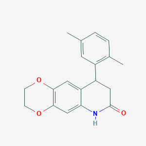 molecular formula C19H19NO3 B4142109 9-(2,5-dimethylphenyl)-2,3,8,9-tetrahydro[1,4]dioxino[2,3-g]quinolin-7(6H)-one 