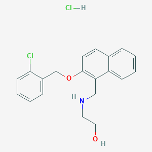 molecular formula C20H21Cl2NO2 B4142117 2-[({2-[(2-chlorobenzyl)oxy]-1-naphthyl}methyl)amino]ethanol hydrochloride 