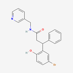 molecular formula C21H19BrN2O2 B4142124 3-(5-bromo-2-hydroxyphenyl)-3-phenyl-N-(3-pyridinylmethyl)propanamide 