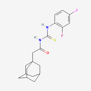 2-(1-adamantyl)-N-{[(2-fluoro-4-iodophenyl)amino]carbonothioyl}acetamide