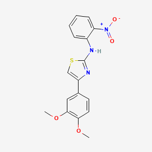 molecular formula C17H15N3O4S B4142132 4-(3,4-dimethoxyphenyl)-N-(2-nitrophenyl)-1,3-thiazol-2-amine 