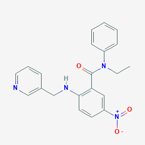 molecular formula C21H20N4O3 B4142157 N-ethyl-5-nitro-N-phenyl-2-[(3-pyridinylmethyl)amino]benzamide 
