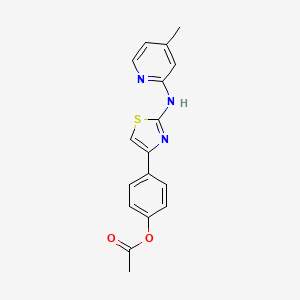 molecular formula C17H15N3O2S B4142174 4-{2-[(4-methyl-2-pyridinyl)amino]-1,3-thiazol-4-yl}phenyl acetate 