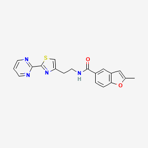 molecular formula C19H16N4O2S B4142182 2-methyl-N-[2-(2-pyrimidin-2-yl-1,3-thiazol-4-yl)ethyl]-1-benzofuran-5-carboxamide 