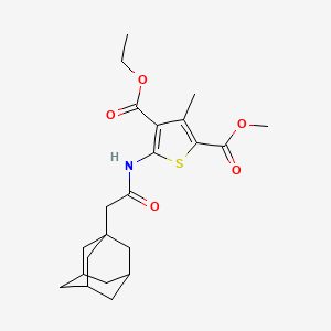 molecular formula C22H29NO5S B4142213 4-ethyl 2-methyl 5-[(1-adamantylacetyl)amino]-3-methyl-2,4-thiophenedicarboxylate 