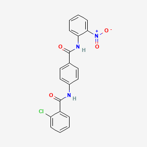 molecular formula C20H14ClN3O4 B4142231 2-chloro-N-(4-{[(2-nitrophenyl)amino]carbonyl}phenyl)benzamide 