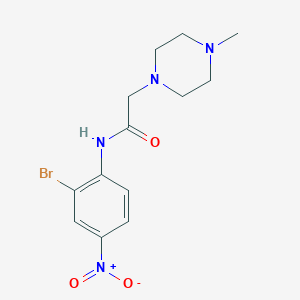 molecular formula C13H17BrN4O3 B4142244 N-(2-bromo-4-nitrophenyl)-2-(4-methyl-1-piperazinyl)acetamide 