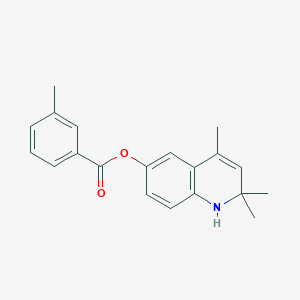 molecular formula C20H21NO2 B414225 2,2,4-Trimethyl-1,2-dihydro-6-quinolinyl 3-methylbenzoate CAS No. 331260-65-2