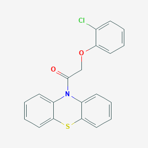 molecular formula C20H14ClNO2S B414226 2-(2-Chlorophenoxy)-1-phenothiazin-10-ylethanone CAS No. 41648-55-9
