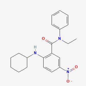 molecular formula C21H25N3O3 B4142266 2-(cyclohexylamino)-N-ethyl-5-nitro-N-phenylbenzamide CAS No. 824945-98-4