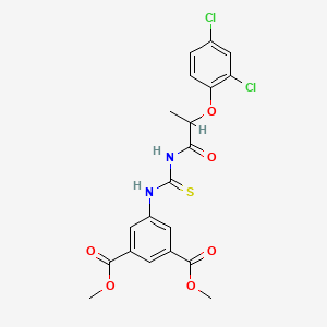 molecular formula C20H18Cl2N2O6S B4142269 dimethyl 5-[({[2-(2,4-dichlorophenoxy)propanoyl]amino}carbonothioyl)amino]isophthalate 