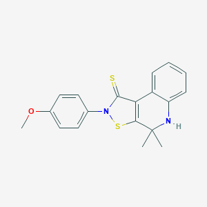 molecular formula C19H18N2OS2 B414230 2-(4-methoxyphenyl)-4,4-dimethyl-4,5-dihydro[1,2]thiazolo[5,4-c]quinoline-1(2H)-thione CAS No. 303014-00-8