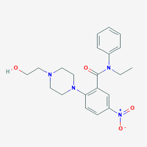 molecular formula C21H26N4O4 B4142321 N-ethyl-2-[4-(2-hydroxyethyl)piperazin-1-yl]-5-nitro-N-phenylbenzamide 