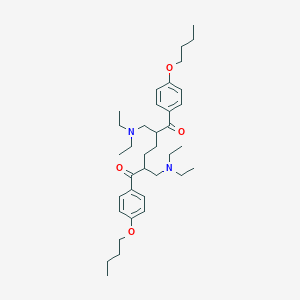 molecular formula C36H56N2O4 B414235 1,6-Bis(4-butoxyphenyl)-2,5-bis[(diethylamino)methyl]hexane-1,6-dione 