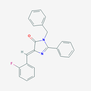 molecular formula C23H17FN2O B414241 3-benzyl-5-(2-fluorobenzylidene)-2-phenyl-3,5-dihydro-4H-imidazol-4-one 