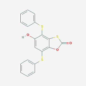 molecular formula C19H12O3S3 B414243 5-Hydroxy-4,7-bis(phenylsulfanyl)-1,3-benzoxathiol-2-one 