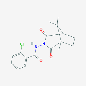 2-chloro-N-(1,8,8-trimethyl-2,4-dioxo-3-azabicyclo[3.2.1]oct-3-yl)benzamide