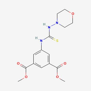 molecular formula C15H19N3O5S B4142479 Dimethyl 5-[(morpholin-4-ylcarbamothioyl)amino]benzene-1,3-dicarboxylate 