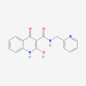 molecular formula C16H13N3O3 B414255 4-hydroxy-2-oxo-N-(pyridin-2-ylmethyl)-1,2-dihydroquinoline-3-carboxamide CAS No. 300387-60-4