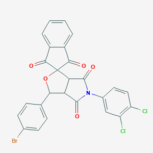 molecular formula C26H14BrCl2NO5 B414256 3-(4-bromophenyl)-5-(3,4-dichlorophenyl)-3a,6a-dihydrospiro[furo[3,4-c]pyrrole-1,2'-indene]-1',3',4,6(3H,5H)-tetrone 