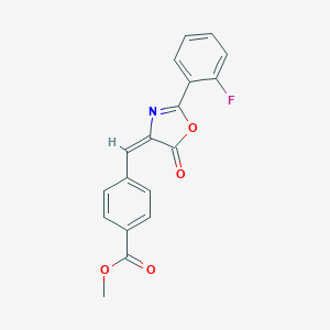 molecular formula C18H12FNO4 B414259 methyl 4-[(2-(2-fluorophenyl)-5-oxo-1,3-oxazol-4(5H)-ylidene)methyl]benzoate 