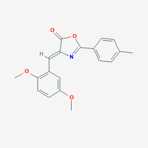molecular formula C19H17NO4 B414262 4-(2,5-Dimethoxy-benzylidene)-2-p-tolyl-4H-oxazol-5-one 