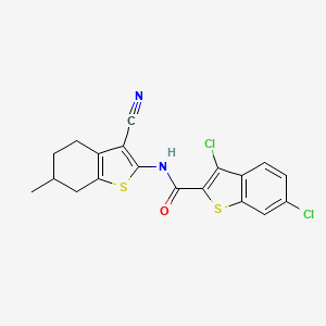 3,6-dichloro-N-(3-cyano-6-methyl-4,5,6,7-tetrahydro-1-benzothiophen-2-yl)-1-benzothiophene-2-carboxamide