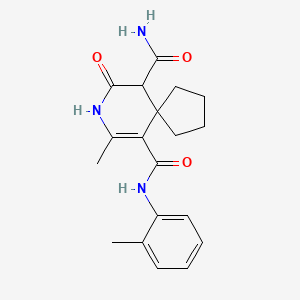 7-methyl-N~6~-(2-methylphenyl)-9-oxo-8-azaspiro[4.5]dec-6-ene-6,10-dicarboxamide