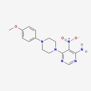 6-[4-(4-methoxyphenyl)-1-piperazinyl]-5-nitro-4-pyrimidinamine