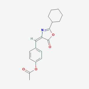 4-[(2-cyclohexyl-5-oxo-1,3-oxazol-4(5H)-ylidene)methyl]phenyl acetate