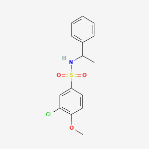 3-chloro-4-methoxy-N-(1-phenylethyl)benzenesulfonamide