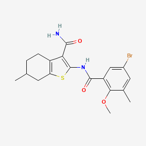 2-[(5-bromo-2-methoxy-3-methylbenzoyl)amino]-6-methyl-4,5,6,7-tetrahydro-1-benzothiophene-3-carboxamide