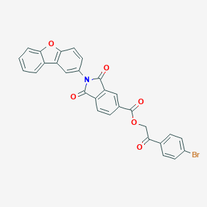 2-(4-Bromophenyl)-2-oxoethyl 2-dibenzo[b,d]furan-2-yl-1,3-dioxo-5-isoindolinecarboxylate
