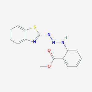molecular formula C15H12N4O2S B414280 1-[2-(Methoxycarbonyl)phenyl]-3-(benzothiazole-2-yl)triazene 