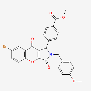 methyl 4-[7-bromo-2-(4-methoxybenzyl)-3,9-dioxo-1,2,3,9-tetrahydrochromeno[2,3-c]pyrrol-1-yl]benzoate