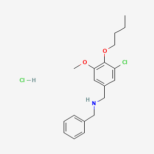 N-[(4-butoxy-3-chloro-5-methoxyphenyl)methyl]-1-phenylmethanamine;hydrochloride