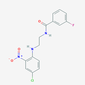 N-{2-[(4-chloro-2-nitrophenyl)amino]ethyl}-3-fluorobenzamide