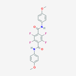 molecular formula C22H16F4N2O4 B414282 2,3,5,6-tetrafluoro-N~1~,N~4~-bis(4-methoxyphenyl)terephthalamide 