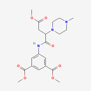 dimethyl 5-{[4-methoxy-2-(4-methyl-1-piperazinyl)-4-oxobutanoyl]amino}isophthalate