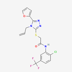 N-[2-chloro-5-(trifluoromethyl)phenyl]-2-{[5-(furan-2-yl)-4-(prop-2-en-1-yl)-4H-1,2,4-triazol-3-yl]sulfanyl}acetamide