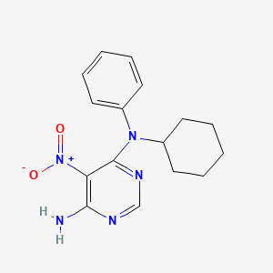 molecular formula C16H19N5O2 B4142847 N4-cyclohexyl-5-nitro-N4-phenylpyrimidine-4,6-diamine 