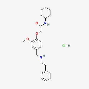 N-cyclohexyl-2-[2-methoxy-4-[(2-phenylethylamino)methyl]phenoxy]acetamide;hydrochloride