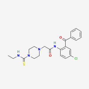 molecular formula C22H25ClN4O2S B4142870 N-(2-BENZOYL-4-CHLOROPHENYL)-2-{4-[(ETHYLAMINO)CARBOTHIOYL]PIPERAZINO}ACETAMIDE 