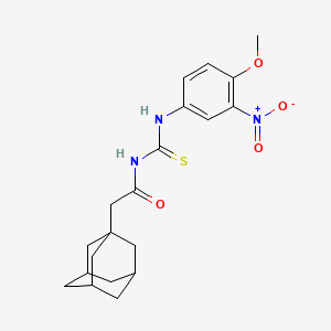 molecular formula C20H25N3O4S B4142878 2-(1-adamantyl)-N-{[(4-methoxy-3-nitrophenyl)amino]carbonothioyl}acetamide 