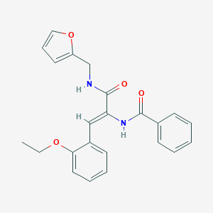 molecular formula C23H22N2O4 B414288 N-(2-(2-ethoxyphenyl)-1-{[(2-furylmethyl)amino]carbonyl}vinyl)benzamide 