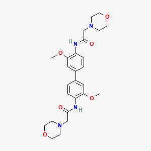 N-[2-methoxy-4-[3-methoxy-4-[(2-morpholin-4-ylacetyl)amino]phenyl]phenyl]-2-morpholin-4-ylacetamide