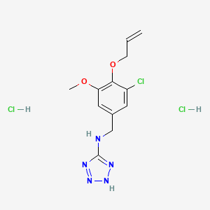 N-[(3-chloro-5-methoxy-4-prop-2-enoxyphenyl)methyl]-2H-tetrazol-5-amine;dihydrochloride