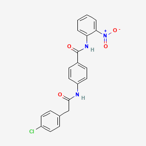 4-[[2-(4-chlorophenyl)acetyl]amino]-N-(2-nitrophenyl)benzamide